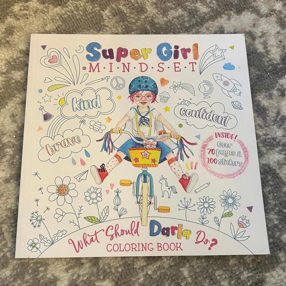 Random House Paperback Book Super Girl Mindset Coloring Book (NWT)
